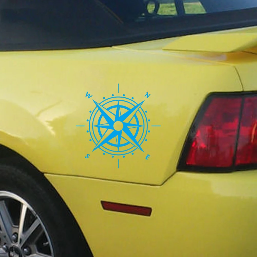 

30x30cm Car-styling Body Hood Decal Sticker Compass & Mountain For SUV Off-road Camper Van Motorhome Truck