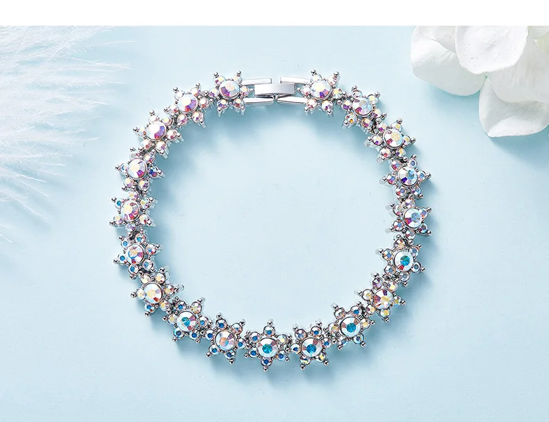 Cdyle, украшенные кристаллами Swarovski, браслеты, шарм, австрийские кристаллы, цветок, браслеты, Модные женские ювелирные изделия, лучшие подарки