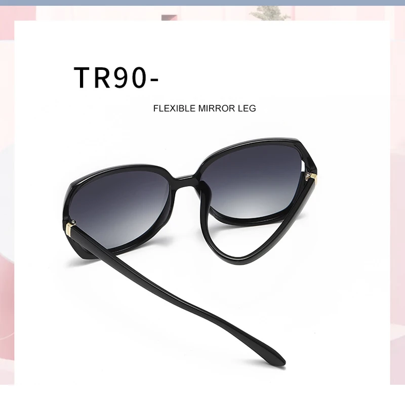 

FEISHINI 2020 UV Protection Eyewear Oversized Female Sunglass Clear Polaroid Star Sunglasses Women Polarized Luxury Brand 2020