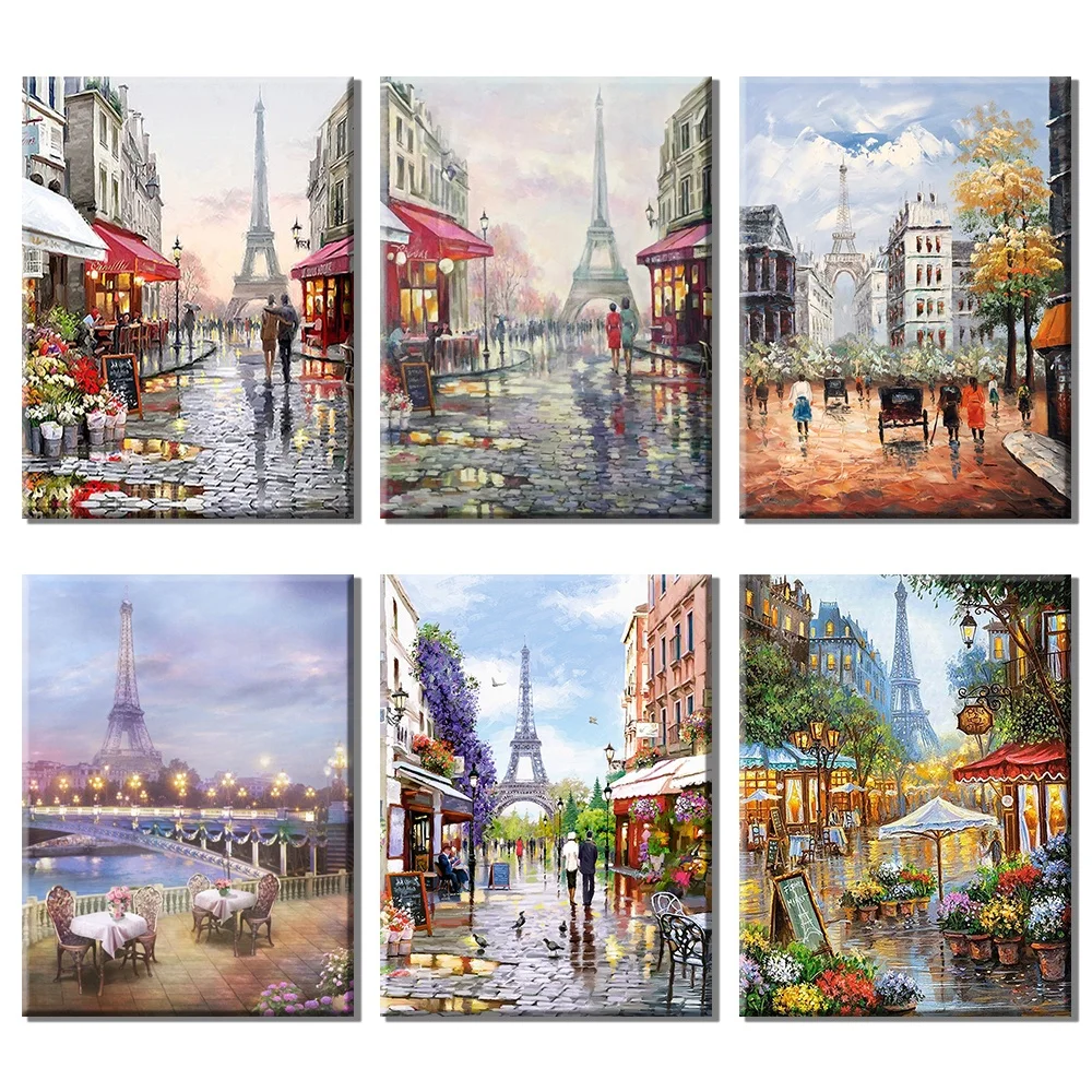 

Dream Paris DIY 5D Diamond Painting Full Home Decor Wall Art Handmade Resin Diamond Mosaic Painting Kits