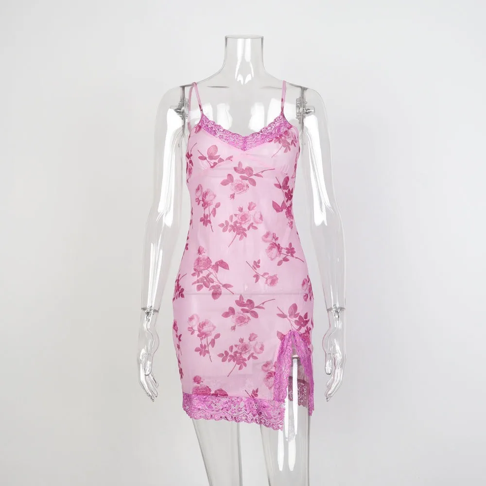 Летнее женское платье из плотной сетки платья на бретельках кружевное мини с