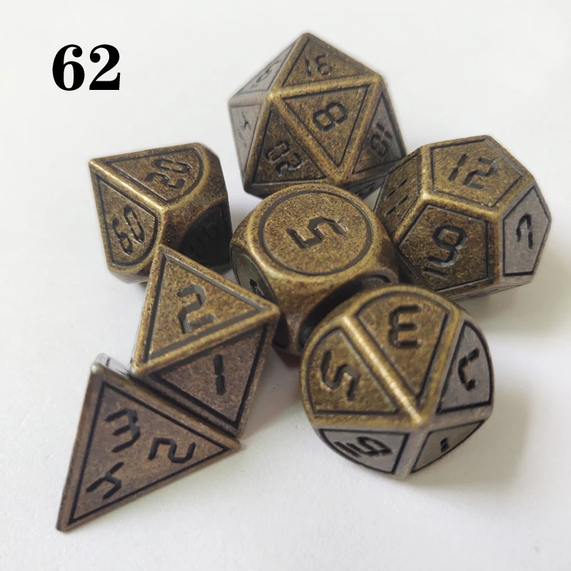 Двухцветные металлические кости 7-piece подземелье и дракон RPGMTC настольная игра D4 D6