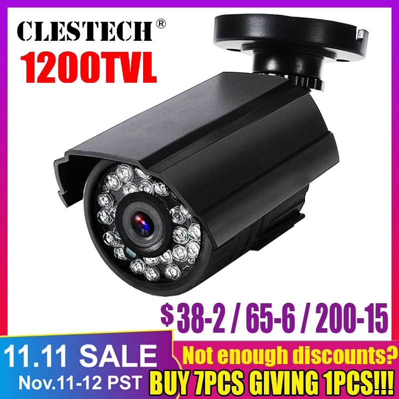 Высокое качество 1200TVL HD мини Cctv камера Открытый водонепроницаемый IP66 ИК ночного видения Цвет аналоговый Мониторинг безопасности есть кронштейн