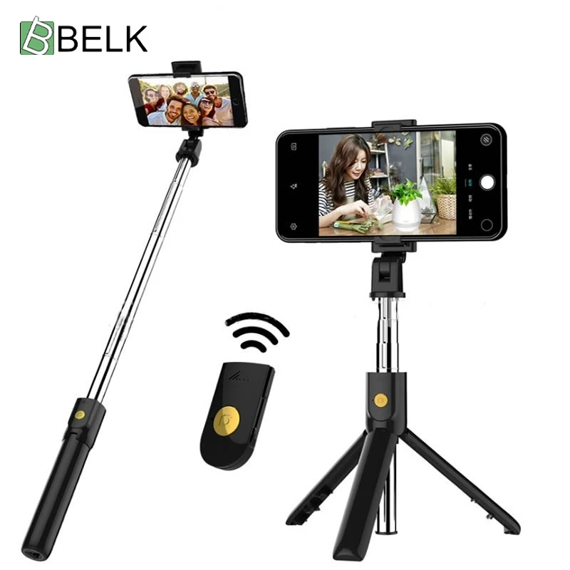 Беспроводная селфи-палка BELK 3 в 1 с Bluetooth дистанционным затвором штатив для