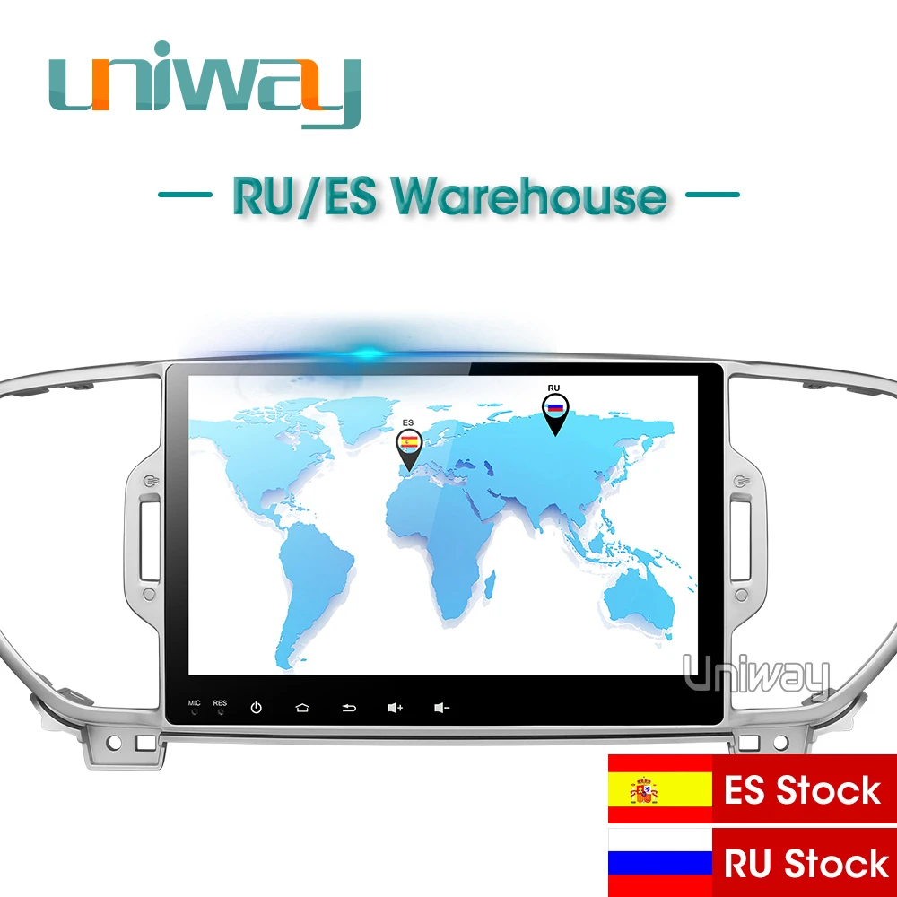 Uniway AKX59071 android 8 1 автомобильный dvd для kia sportage kx5 2016 2017 Радио Стерео gps навигация с