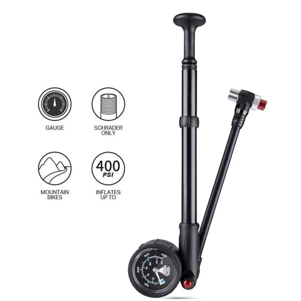 Портативный велосипедный воздушный насос высокого давления 400psi с манометром для