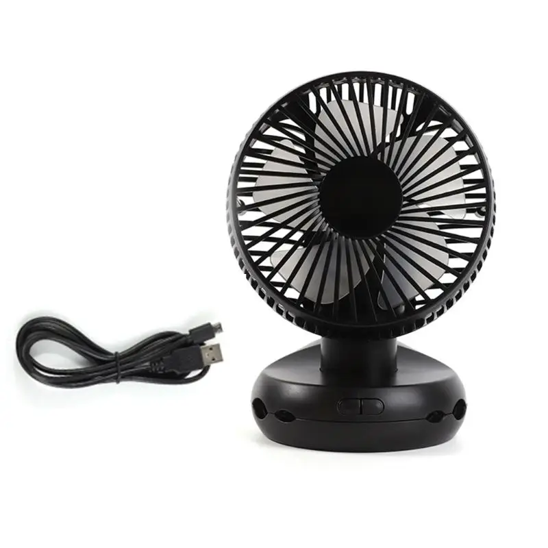 

5inch Mini 4 Speeds Portable Desk Clip Fan USB Powered or 5000mAh Rechargeable Battery Personal Mini Fan for Car Office