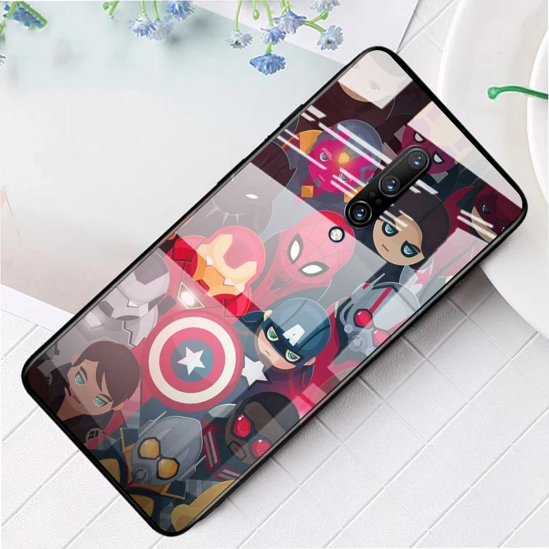 tempered glass cover marvel avengers for oneplus 9r 9 8t 8 nord z 7t 7 pro 5g shockproof shell phone case free global shipping