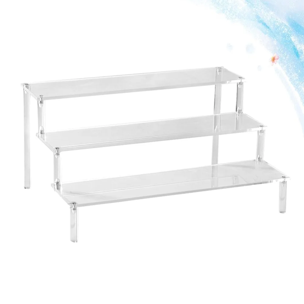 Съемный прозрачный стеллаж-лестница для выставки товаров фигурка духи модель