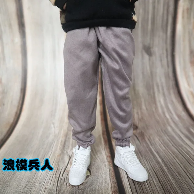 

1/6 Male Soldier Sweatpants Loose Pants Fashion Trousers Fit 12'' Action Figure Body