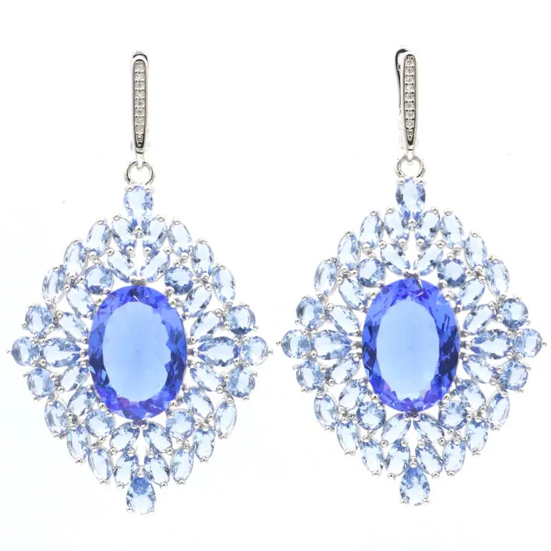 62x36 мм супер большой европейский дизайн 16g создана кунцит фиолетовый танзанит