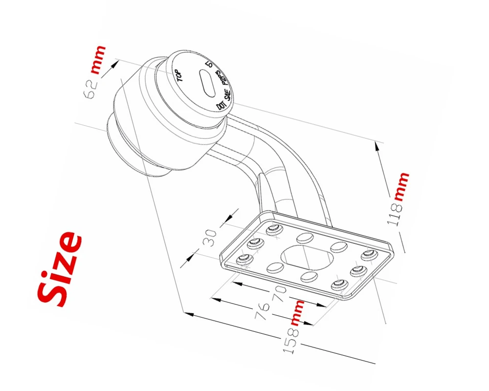 Комплект из 2 предметов 10 30 в 6LED боковых габаритных огней локоть контур задние
