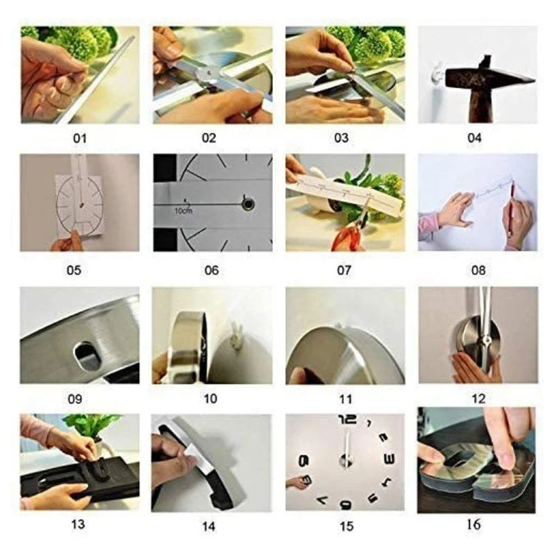 Настенные часы 3D настенные &quotсделай сам&quot большой дизайн с римскими цифрами