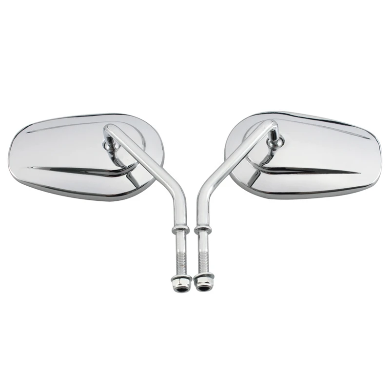 

8mm Chrome Motorcycle Sportster Mirrors Long Stem for Road King Street Electra Glide Road Glide Dyna Softail 1982-2020