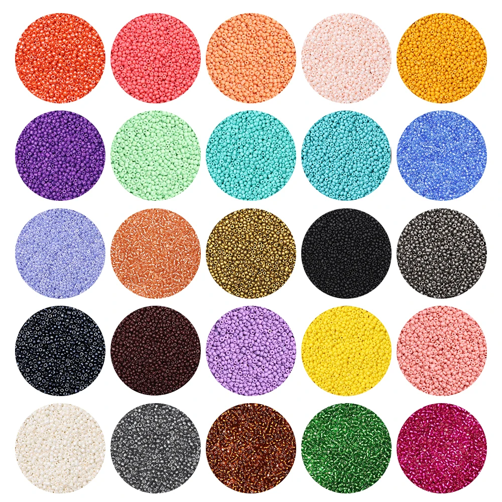 

Glass Seed Beads Bulk,2/3/4mm Craft Small Pony Jewelry Beads for DIY Craft Project Bracelet Necklace Jewelry Making