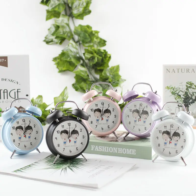 Будильник немой прикроватный простой креативный студенческий мультяшный