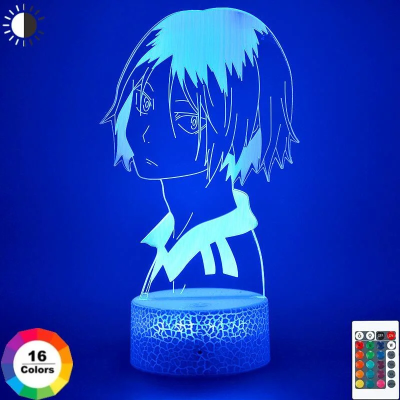 

Аниме Haikyuu Kozume Kenma фигурка 3D ночсветильник лампа для спальни Декор Детский день рождения Рождественский подарок акриловая настольная лампа