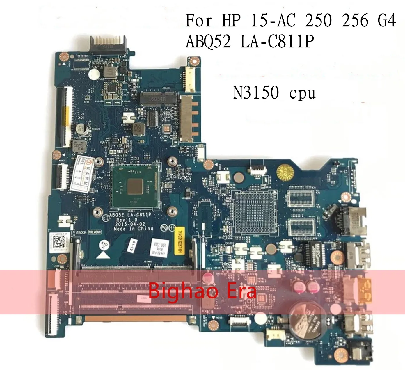 828299 001 815248 для HP Pavilion 250 256 G4 15 AC Core N3050 материнская плата ABQ52 LA C811P SR29F CPU 100%