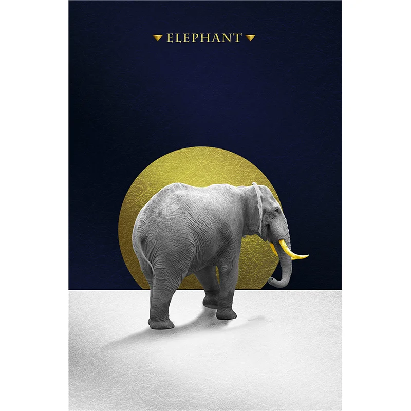

Painting Canvas Golden Wealth Forest Animal Poster Printing Canvas Wall Art Living Room Mural Prints Home Decoration Painting