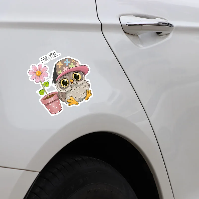 Наклейки на автомобиль Aliauto декоративные цветы в виде совы Виниловая наклейка