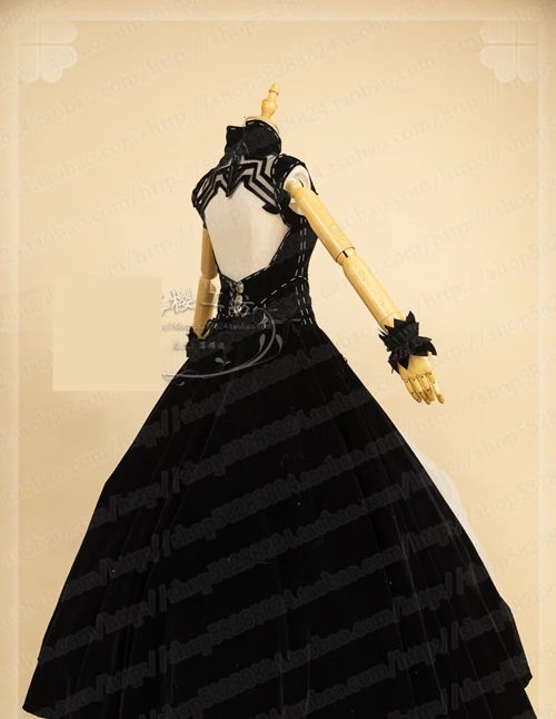 {CosAll}FF14 NieR:Automata Cosplay Costume Black Long Dress female can customized