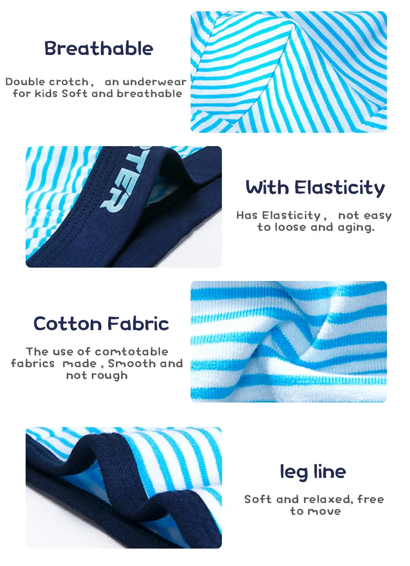 Нижнее белье для мальчиков 2 шт. Мультяшные детские шорты треугольные трусы