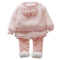 1 3 yrs autumn autumn toddler girl cotton cartoon cute lamb 2pcs casual clothes set baby kids jacket coat pants clothing sets