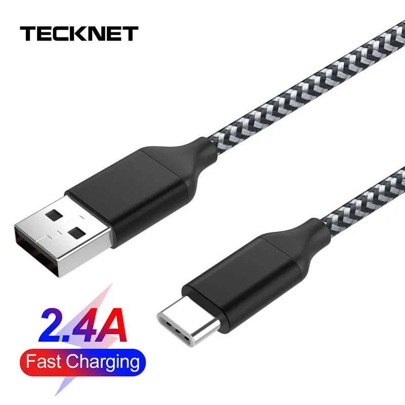 Tecknet USB Type C кабель для Samsung S10 S9 S8 Plus Note 9 8 Быстрая зарядка Тип кабели Oneplus зарядное