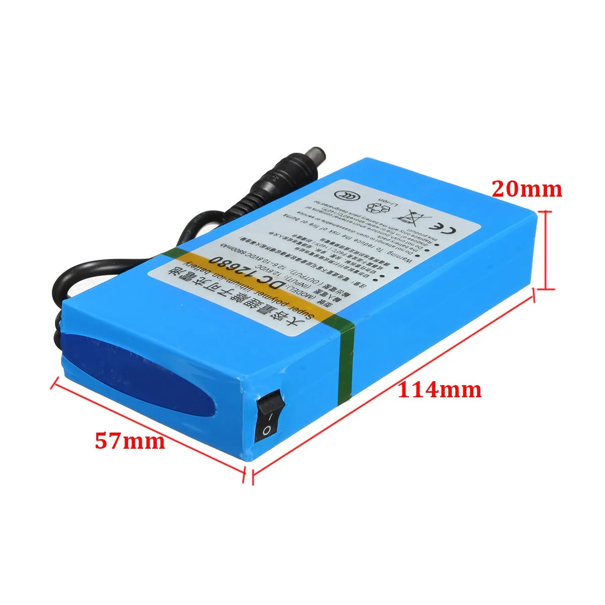 12680 Supers power DC 12V Портативный 6800mAh литий-ионная аккумуляторная батарея для CCTV