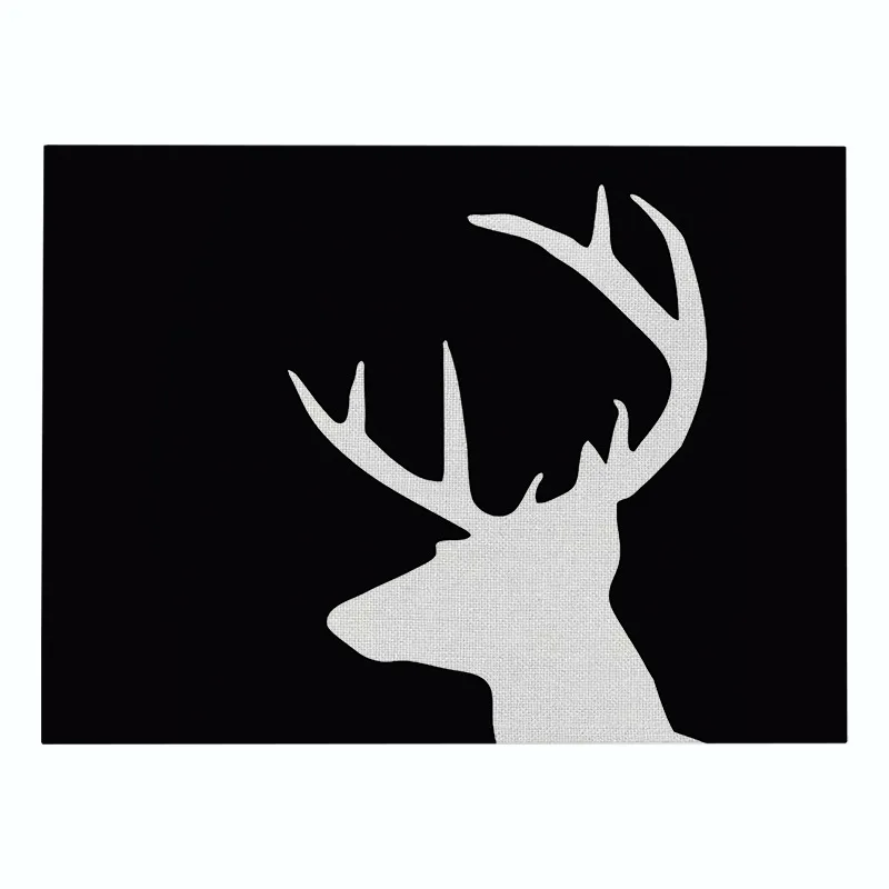 Хлопковый льняной коврик для стола милые Мультяшные животные кошка собака