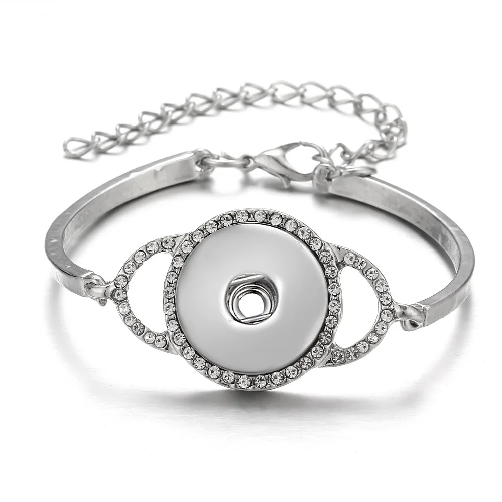 Новый посеребренный браслет с украшением в виде кнопки 18 мм ювелирные браслеты