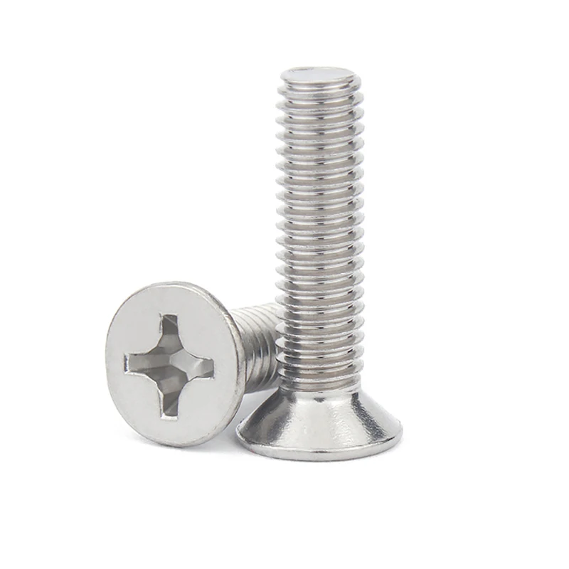 5/10/50p M1 M1.2 M1.4 M1.6 M2 M2.5 M3 M3.5 M4 M5 M6 M8 304 Stainless Steel Cross Phillips Flat Countersunk Head Screw Bolt GB819 on.Винт с плоской головкой, крестообразный, со счётчиком, из нержавеющей стали 304 GB819, размеры 5/10/50p M1 M1.2 M1.4 M1.6 M