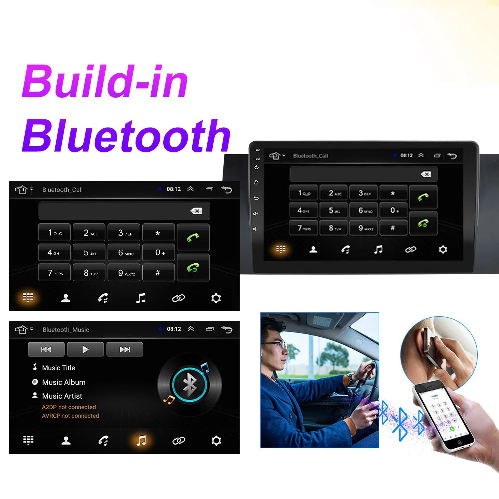 Автомобильный мультимедийный видеоплеер на Android 11 2Din для BMW 5 E39 1995 - 2003 E53 X5 M5 Carplay GPS