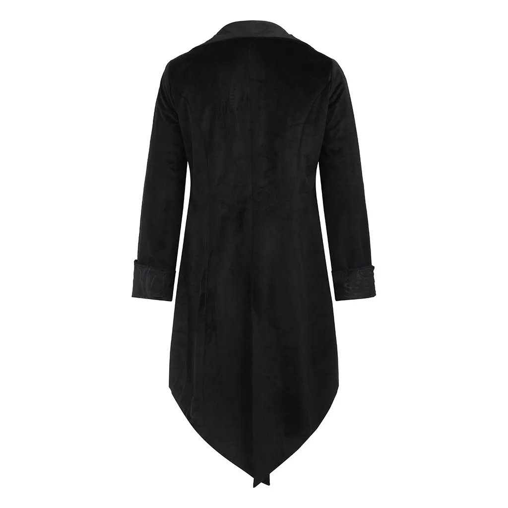 Винтажный Мужской пиджак Блейзер модный мужской пиджак-фрак Goth униформа в стиле