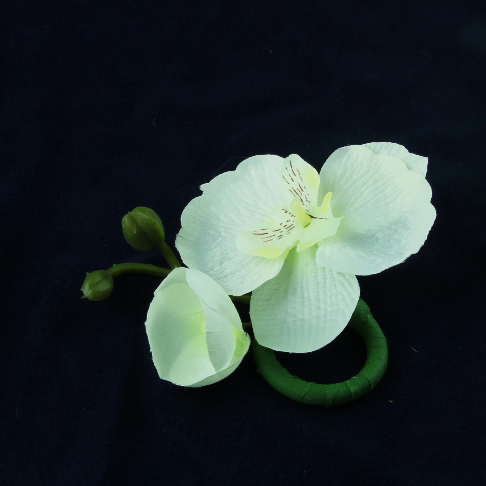 

Free Shipping Double Orchid Flower Napkin Ring Wedding Decoration different colors,Cheap 6Pcs