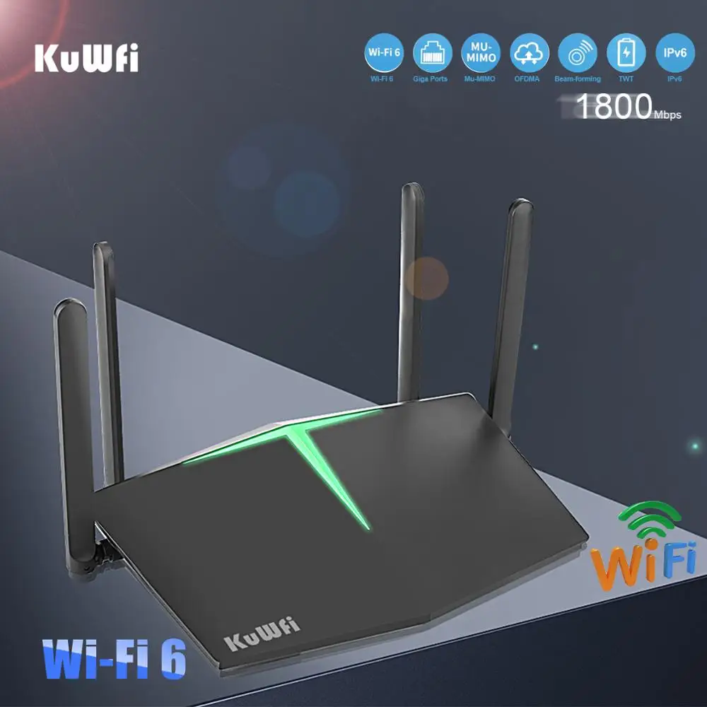 WiFi6 роутер 1800 Мбит/с Смарт двухдиапазонный WiFi 6 802.11ax беспроводные игровые роутеры