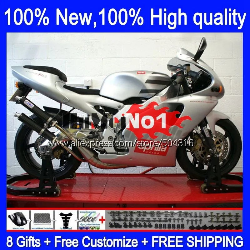 

Обтекатель для Aprilia RS250 RSV250RR, глянцевый, серебристый, RS-250 RSV250 R 105MC.4 RS 250 RSV 250 R RR 1995 1996 1997 RS250R 95 96 97