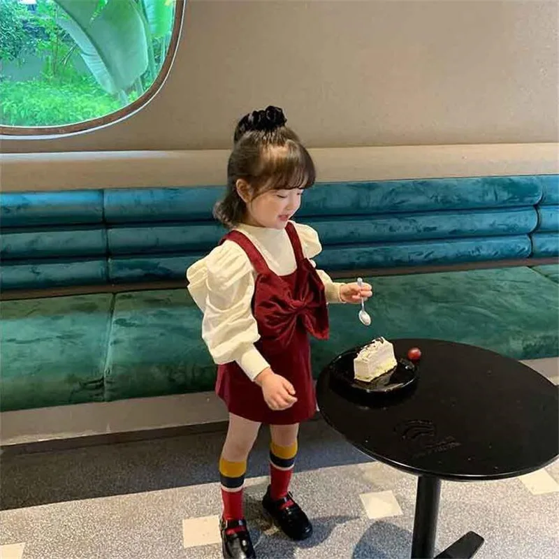 

Princess T Shirt Girls Autumn Clothes Puff Sleeve Sweet Tees Long Sleeve T-shirt for Kids Child Girl Top 2 3 4 5 6 7 Years Old