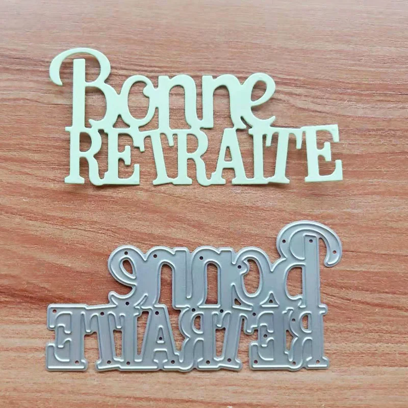 Joyeux Noel Dies Французское слово рождественское письмо Bonne Retraite металлические режущие штампы для ручная работа Скрапбукинг декорирование бумажной карты