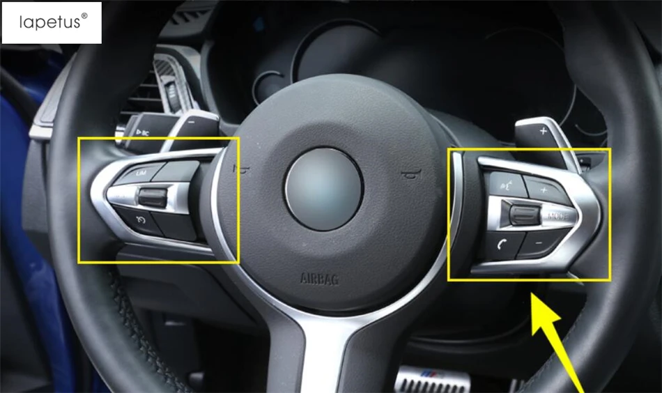 

Аксессуары Lapetus для BMW 6 серии F06 F12 F13 2015 - 2018 кнопки для украшения рулевого колеса из АБС-пластика комплект молдинговых крышек отделка 2 шт.
