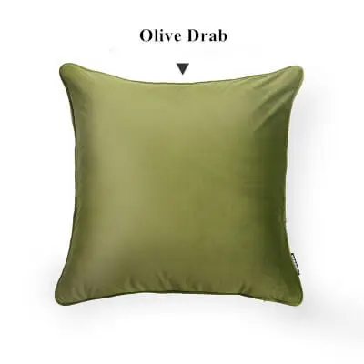 Olive Drab LeRadore роскошный однотонный велюровый чехол для подушки, Наволочки для подушек, домашний клуб, компания, декоративный текстиль, 50*50 см, 60*60 см, 70*70 см - Цвет: Olive Drab