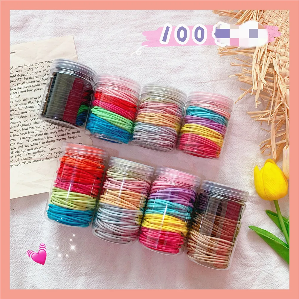 100 шт./упак. красочные маленькие одноразовые резиновые аксессуары для фиксации