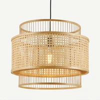 chinese hand woven bamboo pendant lights kitchen accesories pendant lamp living room decoration restaurant home decor lamp