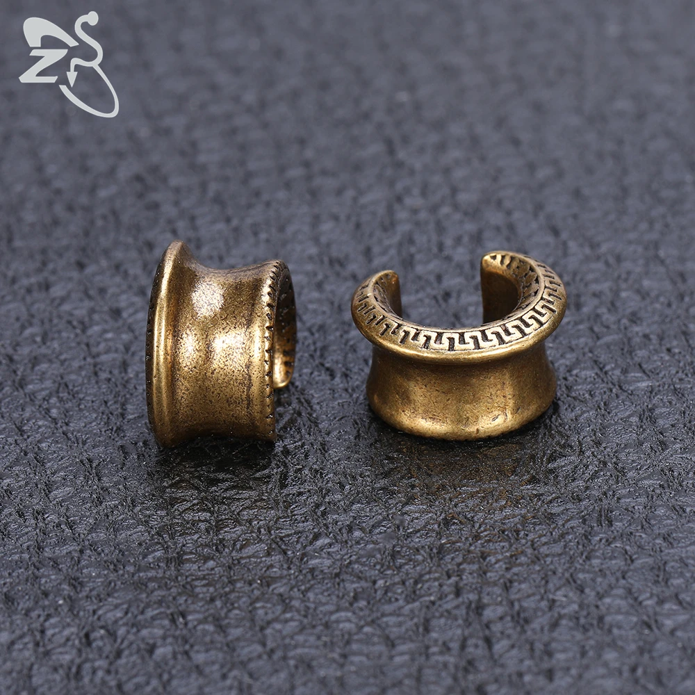 ZS 1 пара 8-19 мм полукруглый ушной тоннель и штекер винтажные ушные измерители