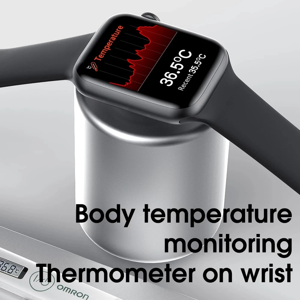 

iLEPO IWO W46 PK IWO 13 W26 Smartwatch Men Body Temperature 1.75 Inch Custom Dial Fitness Smart Watch For Android IOS