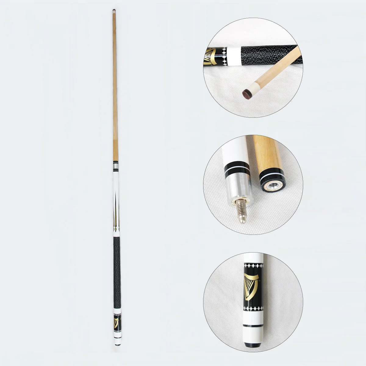 1/2-pc Maple wood pool Cue leather painting hand grip 57inch 13mm tip 18-20oz. | Спорт и развлечения