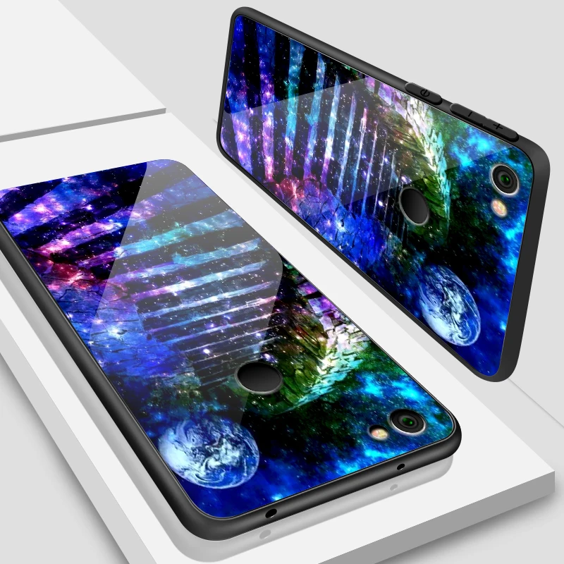 W351 Для Xiaomi 6X5X8 9 SE A1 A2 Lite роскошный чехол из закаленного стекла для Redmi Note 5A 4X6 7 Pro Prime Fashion защитный чехол - Цвет: W351