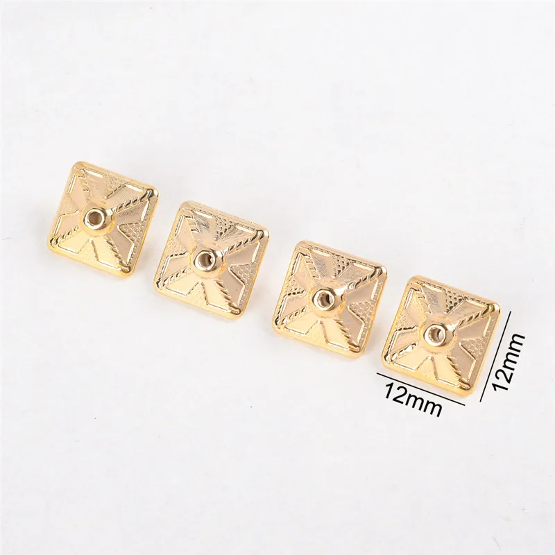 

50 Pcs/Lot Gold Color Square Spacer Loose Beads for Bracelets 2020 Popular DIY Jewelry Findings&Components
