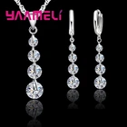 Женский комплект из колье и серёг, из серебра 925 пробы