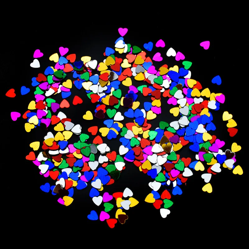 30 г/пакет Красочные Музыкальные ноты Любовь Сердце Форма Блеск Блестки стол